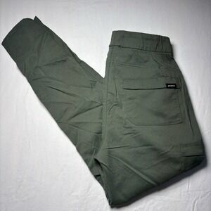 Prana Zion Joggers Mens M Olive Green Drawstring Stretch Breathable Nylon Hiking